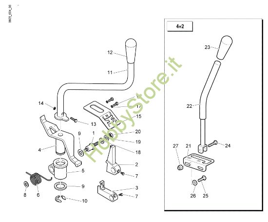 Picture of Selettore (Cambio) "3+1" "4+2" NTR 1750 D (Fino/Until 2009) Transporter