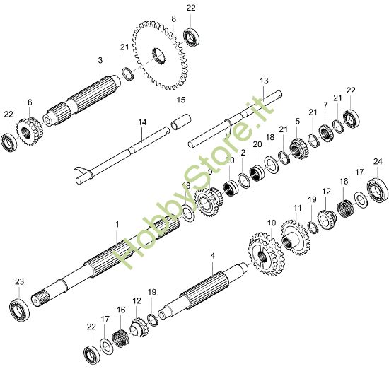 Picture of Ingranaggi (Cambio) "3+1" "4+2" NTR 500 D Transporter