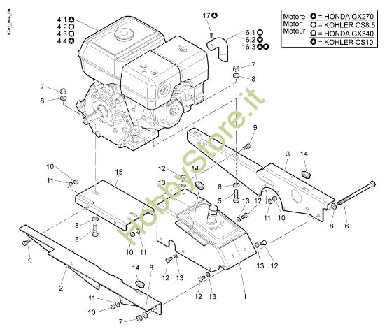 Picture of Telaio e motore NTS 65 (Fino/Until 2009) Trinciasarmenti