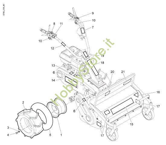 Picture of Ruota motrice - Kit targhette NTS 65 (Fino/Until 2009) Trinciasarmenti