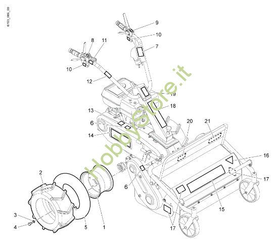 Picture of Ruota motrice - Kit targhette NTS 80 (Fino/Until 2009) Trinciasarmenti
