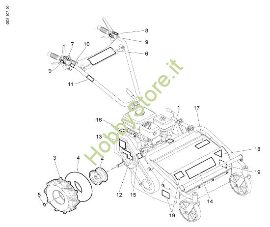 Picture of Ruota motrice - Kit targhette NTS 50 (Fino/Until 2009) Trinciasarmenti
