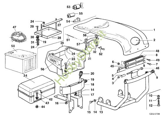 Picture of Cofano poliuretano KAM 4 (Fino/Until 2009) Motocoltivatore