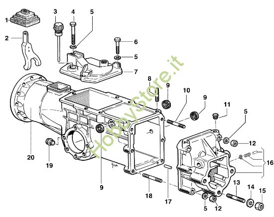 Picture of Scatola cambio KAM 4 (Fino/Until 2009) Motocoltivatore