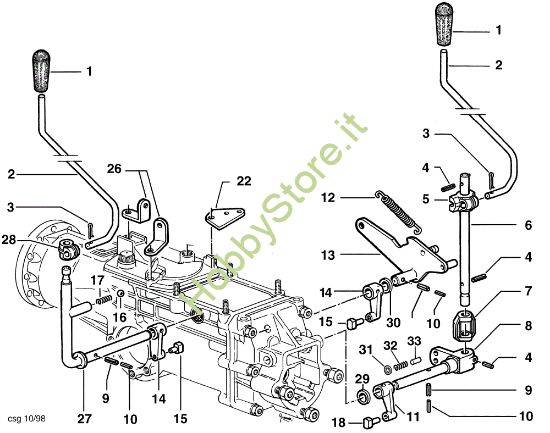 Picture of Comandi interni KAM 4 (Fino/Until 2009) Motocoltivatore