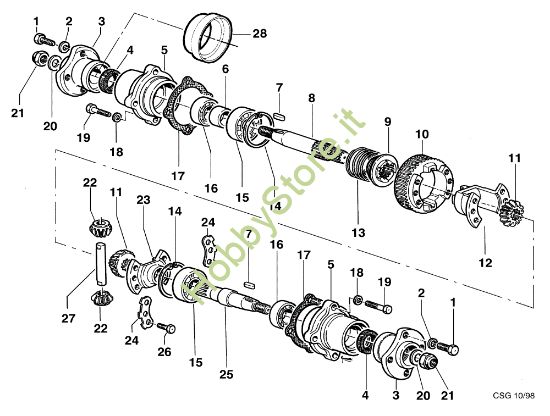 Picture of Ponte con differenziale KAM 5 (Fino/Until 2009) Motocoltivatore