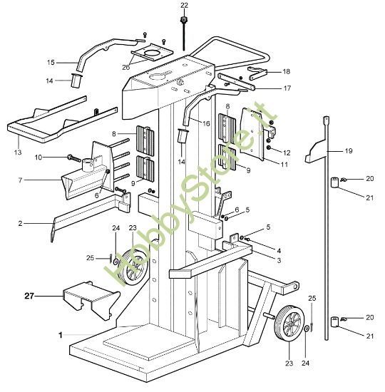 Picture of Basamento (1/2) SPLIT 110 T+PTO Spaccalegna