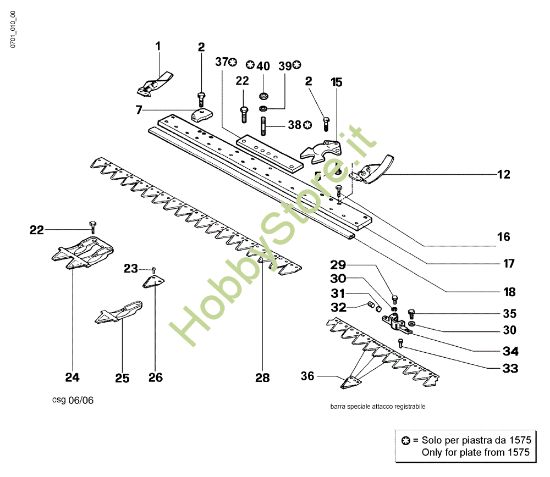 Picture of Barra falciante speciale (Attacco registrabile) FC 30 M (Fino/Until 2009) Falciatrice