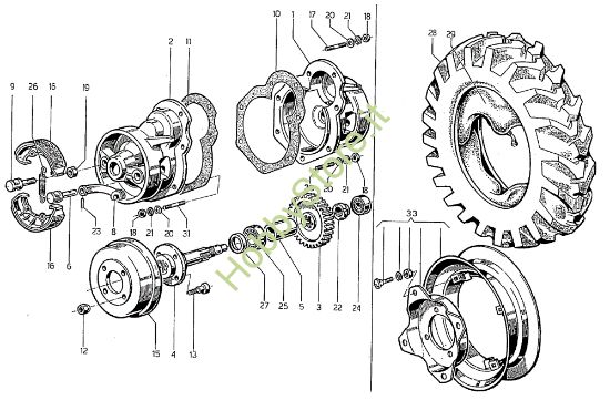 Picture of Freni e ruote (MTC 800) 700-800 Motocoltivatore