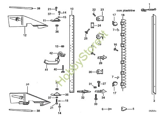 Picture of Barra falciante CAV BRIK 1 (Fino/Until 2009) Motocoltivatore
