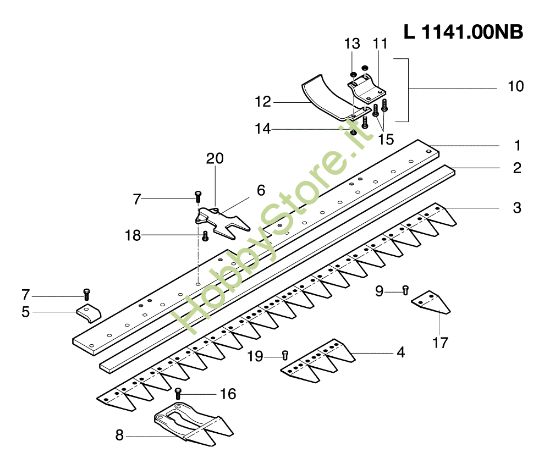 Picture of Barra falciante L0114100 NB (Da Marzo 2002) BRIK 1 (Fino/Until 2009) Motocoltivatore