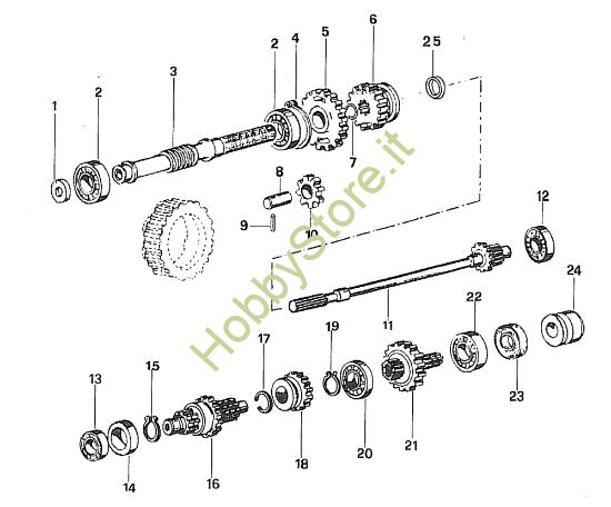 Picture of Ingranaggi (Cambio) (CDA) 508 / 508 CDA Motocoltivatore