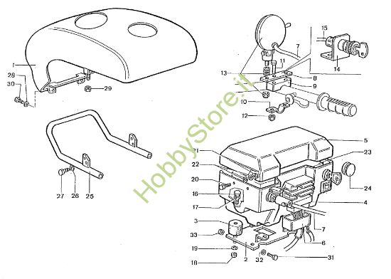 Picture of Impianto elettrico "Fari manubrio" 600 Motocoltivatore