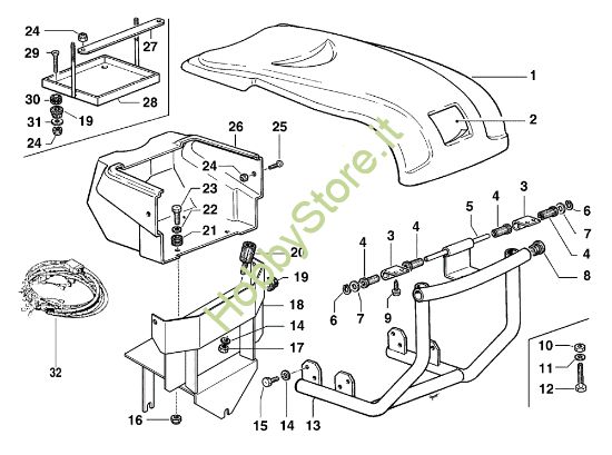Picture of Cofano ad iniezione MAK 16 (Fino/Until 2009) Motocoltivatore