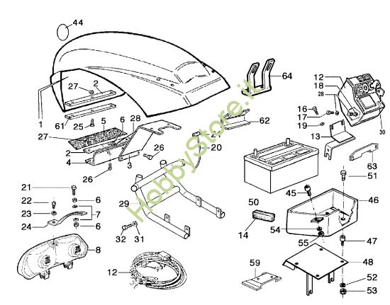 Picture of Cofano (Vers. 3) MAK 16 (Fino/Until 2009) Motocoltivatore