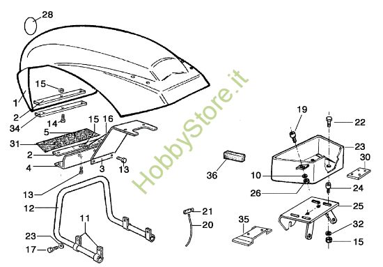 Picture of Cofano (Vers. 1) MAK 17 (Fino/Until 2009) Motocoltivatore