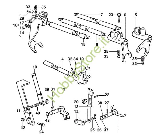 Picture of Comandi interni MAK 17 (Fino/Until 2009) Motocoltivatore