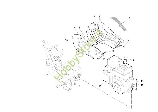 Picture of Cofanature 101 (EN 709) (K800 H - SN T210) Motozappa