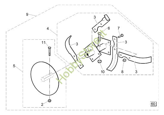 Picture of Fresa 101 (EN 709) (K800 H - SN T210) Motozappa