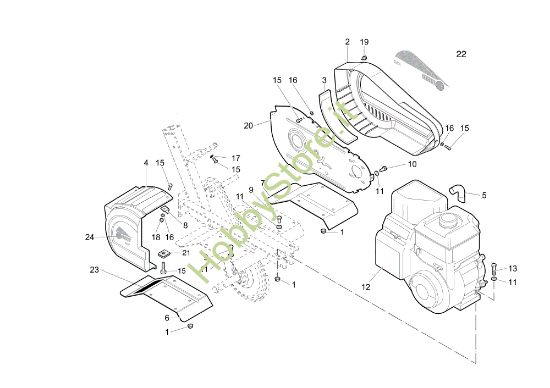 Picture of Cofanature 102 (EN 709) (K800 H - SN T210) Motozappa
