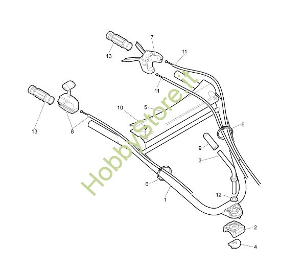 Picture of Manubrio e comandi 122 Motozappa