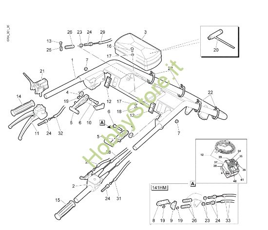 Picture of Manubrio e comandi FC 30 HM Falciatrice