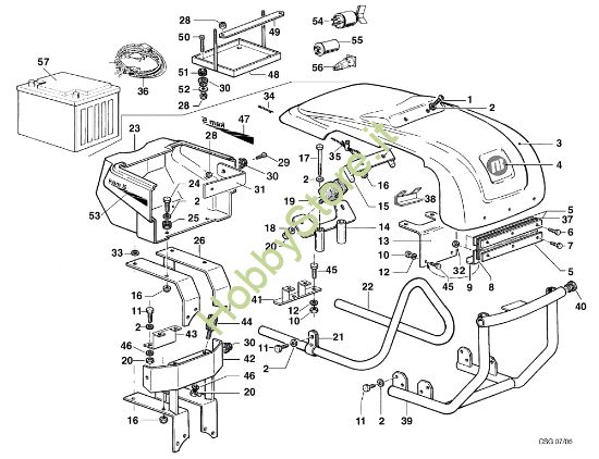 Picture of Cofano in termoformatura KAM 5 (Fino/Until 2012) Motocoltivatore
