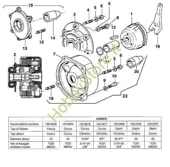 Picture of Frizione KAM 5 (Fino/Until 2012) Motocoltivatore