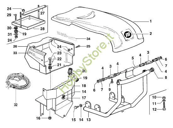 Picture of Cofano ad iniezione MAK 16 (Fino/Until 2012) Motocoltivatore