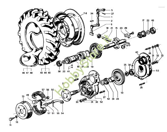 Picture of Ponte, freni e ruote MAK 16 (Fino/Until 2012) Motocoltivatore