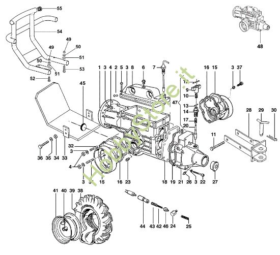 Picture of Scatola cambio e ruote BRIK 3 (Fino/Until 2012) Motocoltivatore
