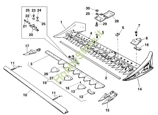 Picture of Barra semifitta 69229039/69229040 BRIK 3 (Fino/Until 2012) Motocoltivatore
