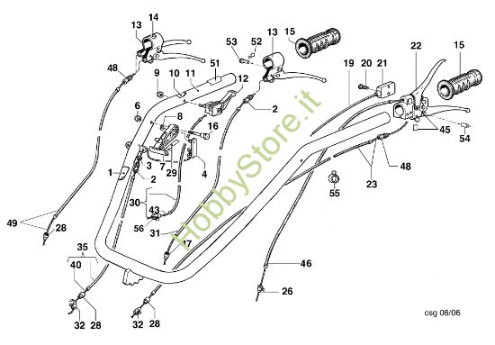 Picture of Stegola e comandi 140L FC 20 L (Fino/Until 2009) Falciatrice