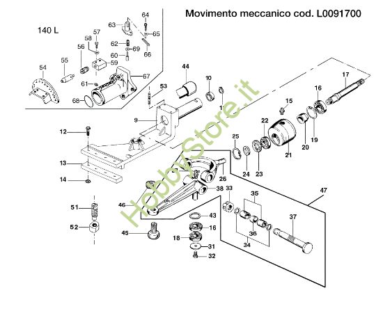Picture of Movimento meccanico L0091700 FC 20 L (Fino/Until 2009) Falciatrice