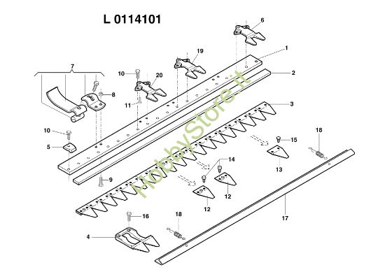 Picture of Barra falciante speciale 69229022 BRIK 1 (EN 709) Motocoltivatore