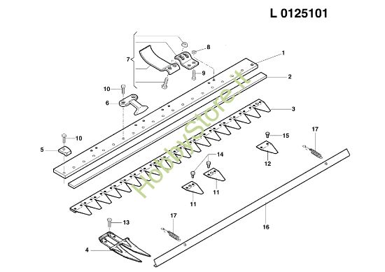 Picture of Barra falciante semifitta 69229046 BRIK 1 (EN 709) Motocoltivatore