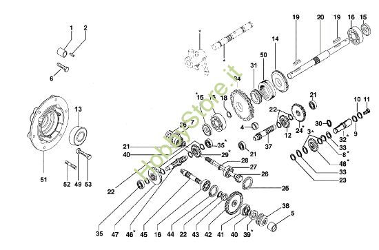 Picture of Frizione e ingranaggi cambio BRIK 3 (EN 709) Motocoltivatore
