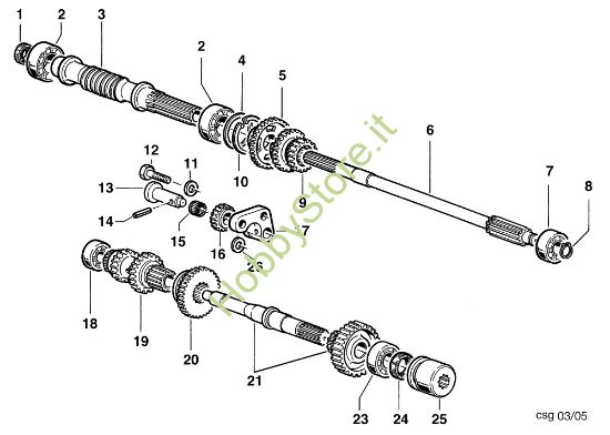 Picture of Ingranaggi (Cambio) KAM 5 JUNIOR (Solo per il mercato francese) Motocoltivatore