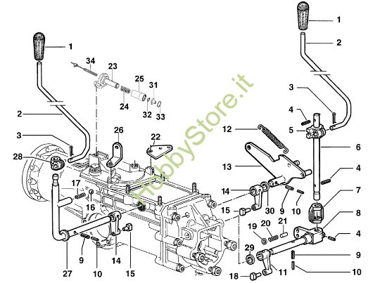 Picture of Comandi interni (fino a dicembre 2013) KAM 4 (EN 709) Motocoltivatore