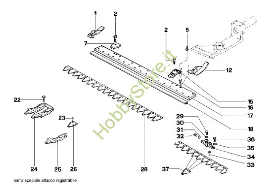 Picture of Barra falciante speciale 69229018/69229017/69229019 KAM 4 (EN 709) Motocoltivatore