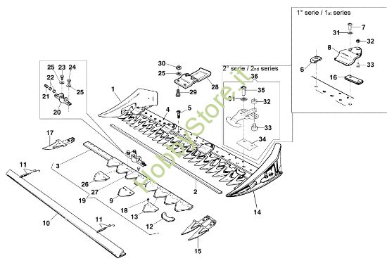 Picture of Barra semifitta 69229039/69229040/69229041 KAM 4 (EN 709) Motocoltivatore