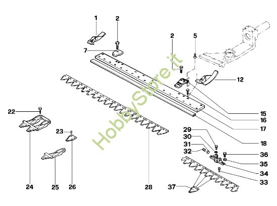 Picture of Barra falciante speciale 69229018/69229017/69229019 KAM 5 (EN 709) Motocoltivatore