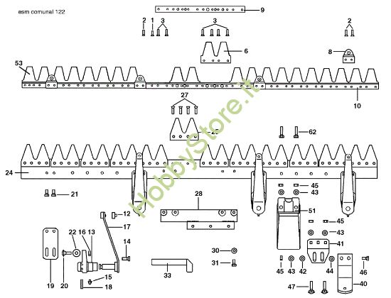 Picture of Barra falciante ESM "COMUNAL" 69229037 KAM 5 (EN 709) Motocoltivatore