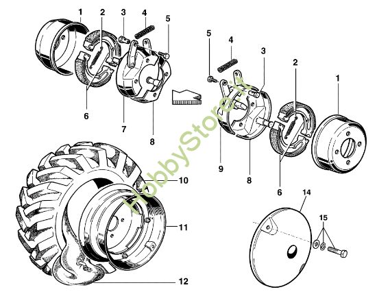 Picture of Freni e ruote KAM 5 HF (EN 709) Motocoltivatore