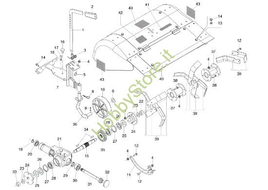 Picture of Fresa 70 cm con cofano registrabile e attacco quickfit 69219059 KAM 5 HF (EN 709) Motocoltivatore
