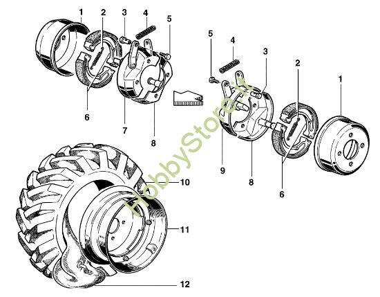 Picture of Freni e ruote KAM 5 JUNIOR (Solo per il mercato francese) EN 709 Motocoltivatore