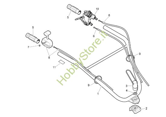 Picture of Manubrio registrabile e comandi 102 S Motozappa