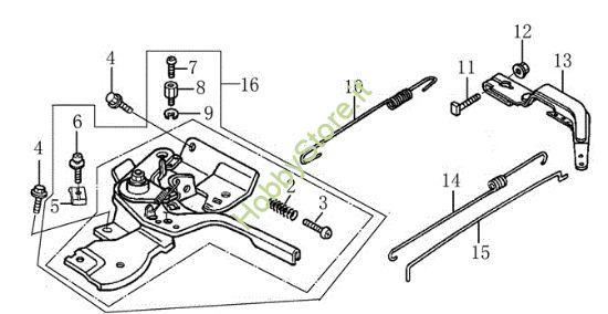 Picture of Leve di controllo 095 (K800 H - SN TA32) Motozappa
