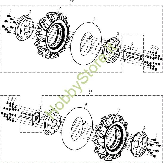 Picture of Ruote 16'' 104 (K800 HC) Motozappa