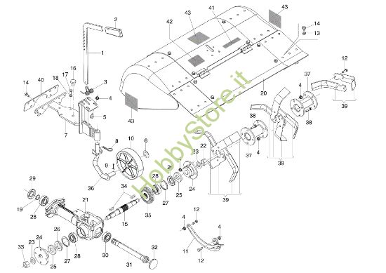 Picture of Fresa 70 cm con cofano registrabile e attacco fisso 69219069 MAK 17 S Motocoltivatore